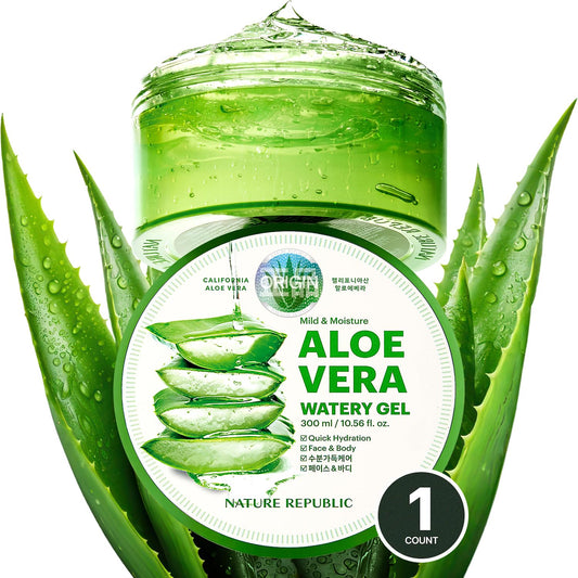 New Soothing Moisture Aloe Vera Gel 92 Percent Korean Cosmetics, 10.56 Fluid Ounce